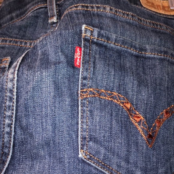 Levi Perfect Waist Straight Leg Blue Jeans - Picture 5 of 7
